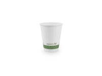 Hot Cup white double wall PLA-lined 8oz 79 lid Carton 1000 - Vegware