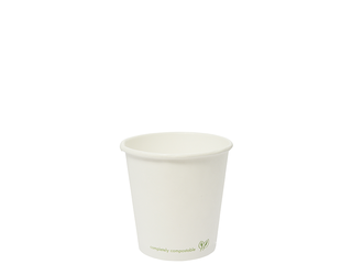 Hot Cup PLA Lined 4oz 120ml white, Pack 50 - Vegware