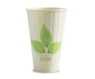 16oz Coffee Cups Leaf (90mm) Double Wall - BioPak