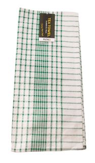 Tea Towel Heavy Weight Cotton XL Green, Pack 10 - Filta