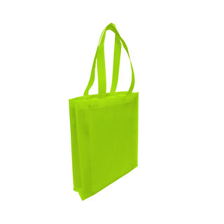 Tote with Gusset - LIME GREEN - Ecobags