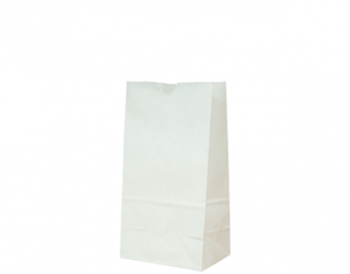 #4 SOS Paper Bags, flat bottom, White - Castaway