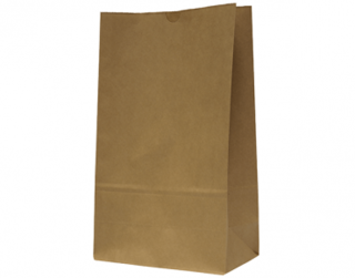 #16 SOS Paper Bags, flat bottom, Brown - Castaway