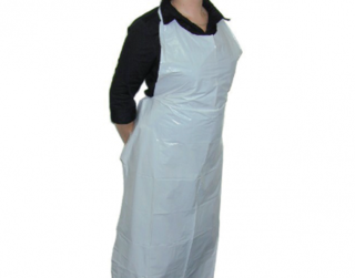 PrimeSource' Plastic Tear-Off Aprons - One Size, White - Castaway