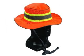 Good2Glow' Hi-Vis Full Brim Safari Hat, Orange X-LARGE - Esko