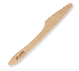 19cm coated knife - FSC 100% - wood - BioPak