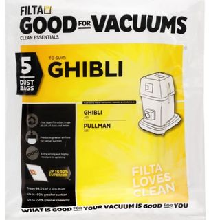 FILTA GHIBLI AS5 MICROFIBRE VACUUM CLEANER BAGS 5 PACK - Filta