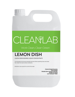 LEMON DISHWASH CONCENTRATE - lemon dishwashing liquid concentrate 5L - CleanLab