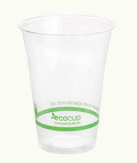 500ml Clear Cold Cup PLA Green - Ecoware