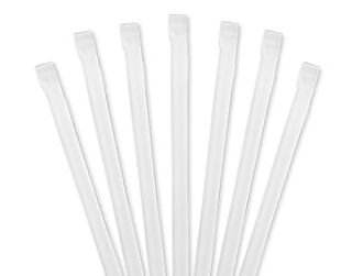 MPM Straw Paper 197mm (white) individually wrapped - Castaway