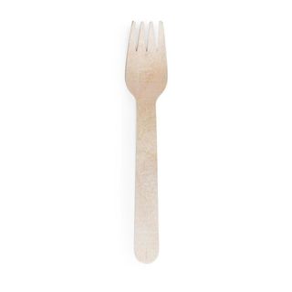 Timber fork small 14cm, Pack 100 - Vegware