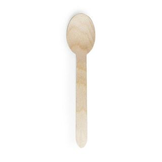 Timber Spoon Small 14cm, Pack 100 - Vegware