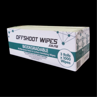 Hand & Surface Wipes Biodegradable - Carton 3 rolls - Offshoot