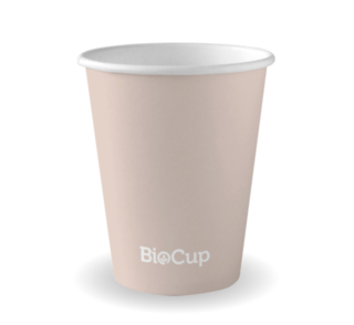 8oz Aqueous Coated Hot Paper BioCup, Stone - BioPak