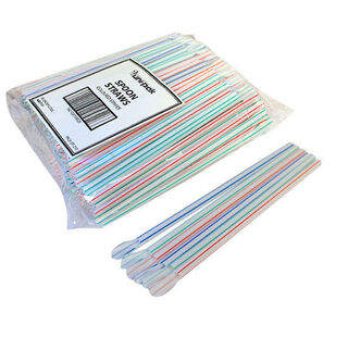 Spoon Straws plastic multicoloured - UniPak