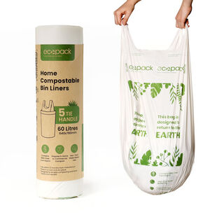 60L Compostable Bin Liner Carton (150 Bags) – Ecopack