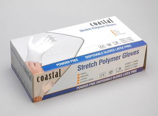 Polymer Gloves - Powder Free SMALL - Coastal