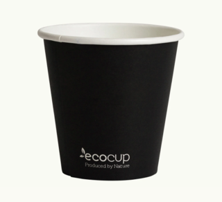 225mL Single Wall EcoCup (80mm) FSC® MIX BLACK - Ecoware