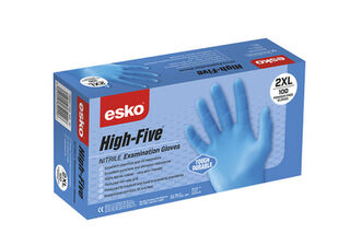 Nitrile Gloves Blue PowderFree MEDIUM - High Five - Esko