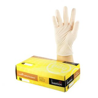 Bastion Latex Lightly Powdered Gloves LARGE - UniPak