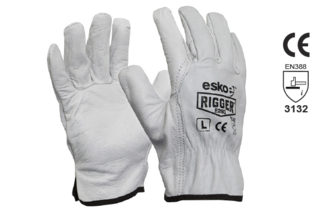 Leather Rigger Glove Premium Cowhide LARGE - Esko The Rigger