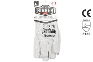 Leather Rigger Glove Premium Cowhide Header Card 2X-LARGE - Esko The Rigger