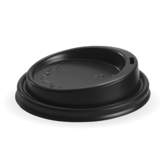 Hot Cup PS Lid Large (To Fit 6, 8, 10 &12oz) 90mm Black - BioPak