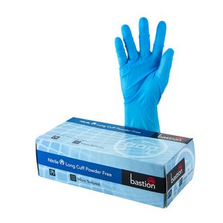Bastion Nitrile PowderFree Gloves 300mm Cuff X-LARGE - UniPak