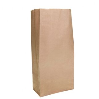 Brown Block Bottom Paper Bag No 3 185W x 380H (100mm gusset) - UniPak