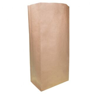 Brown Block Bottom Paper Bag No 5 205W x 445H (125mm gusset) - Emperor