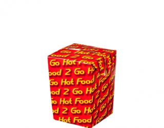 Small Chip Box - Hot Food 2 Go, Sleeved - Castaway