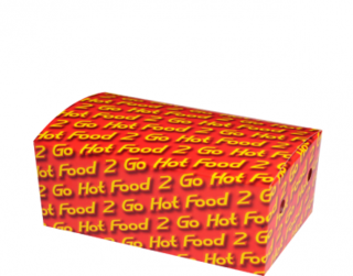 Medium Snack Boxes - Hot Food 2 Go, Sleeved - Castaway