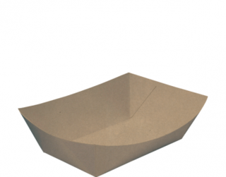 Rediserve' Kraft Paper Food Trays #3 Medium, Brown Kraft - Castaway