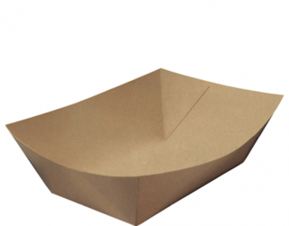 Rediserve' Kraft Paper Food Trays #5 Extra Large, Brown Kraft - Castaway
