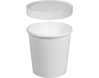Heavy Weight Paper Containers & Vented Lids 16 oz Large - Castaway