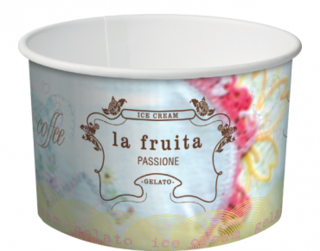 La Fruita Paper Ice Cream / Gelato Cups, Large Take Home Pack 16 oz - Castaway