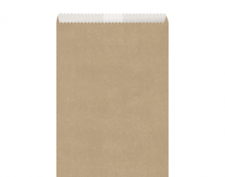 Greaseproof Lined Paper Bags #5 Flat, Brown - Castaway