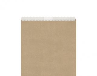 Greaseproof Lined Paper Bags #6 Flat, Brown - Castaway