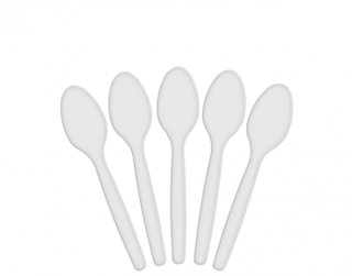 Costwise' Plastic Dessert Spoon, White 145 mm - Castaway