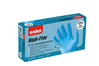 HIGH FIVE Sensortouch Light Blue Disposable Nitrile Glove X-LARGE - Esko