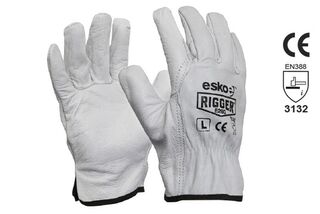 The Esko Rigger', Premium Natural Cow grain rigger gloves, 3XL - Esko