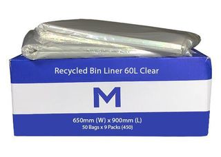 FP Recycled Bin Liner 60L Clear - Matthews