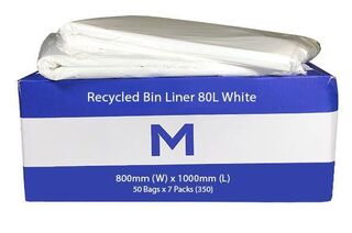 Bin Liner 80L White - Matthews