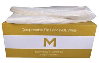 Bin Liner 240L Compostable White - Matthews