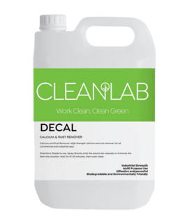 DECAL - calcium & rust removal 5L - CleanLab