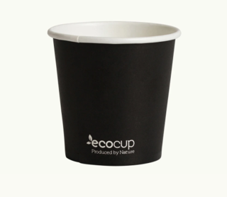 4oz/110mL Single Wall EcoCup (60mm) FSC® MIX BLACK - Ecoware