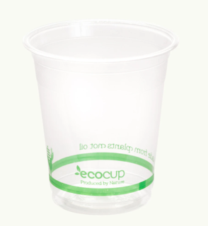 200ml Clear Cold Cup PLA Green - Ecoware