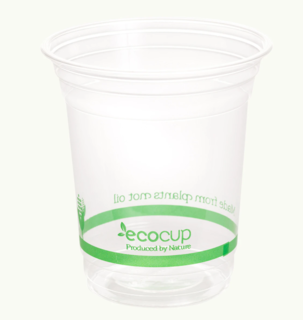 420ml Clear Cold Cup PLA Green - Ecoware
