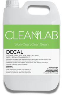 DECAL - calcium lime & rust removal 5L - CleanLab