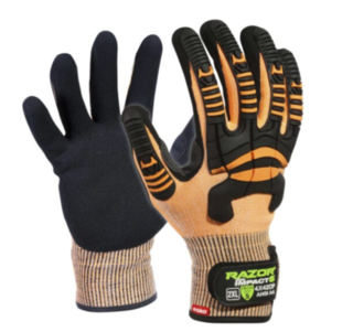 RAZOR Impact5 Glove, Cut Level D, Orange, M - Esko